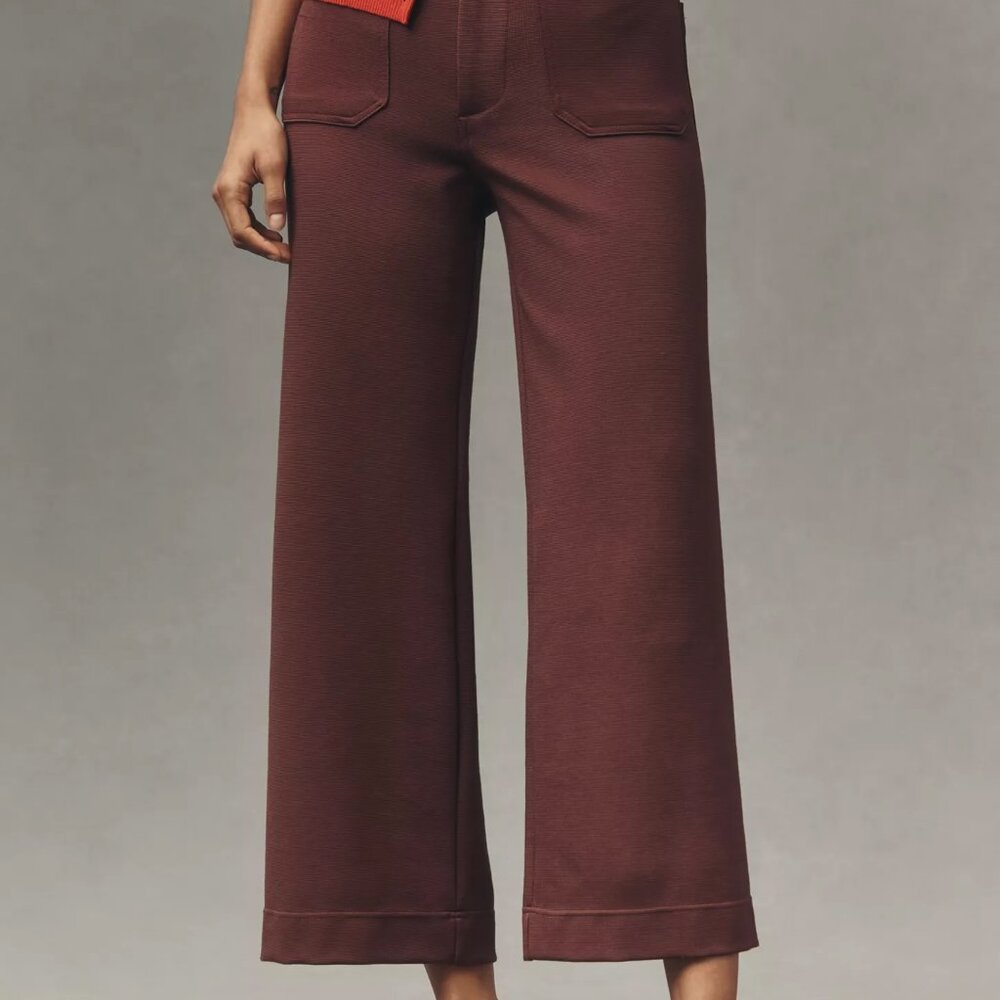 NWT The Colette Knit Crop Wide-Leg Pants by Maeve, sz 30